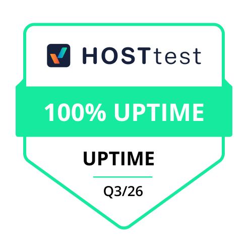 HOSTtest 100% Uptime Q3 2026